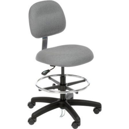 INDUSTRIAL SEATING ESD Stool - Fabric - Pneumatic - Gray 50-DF GRAY-431